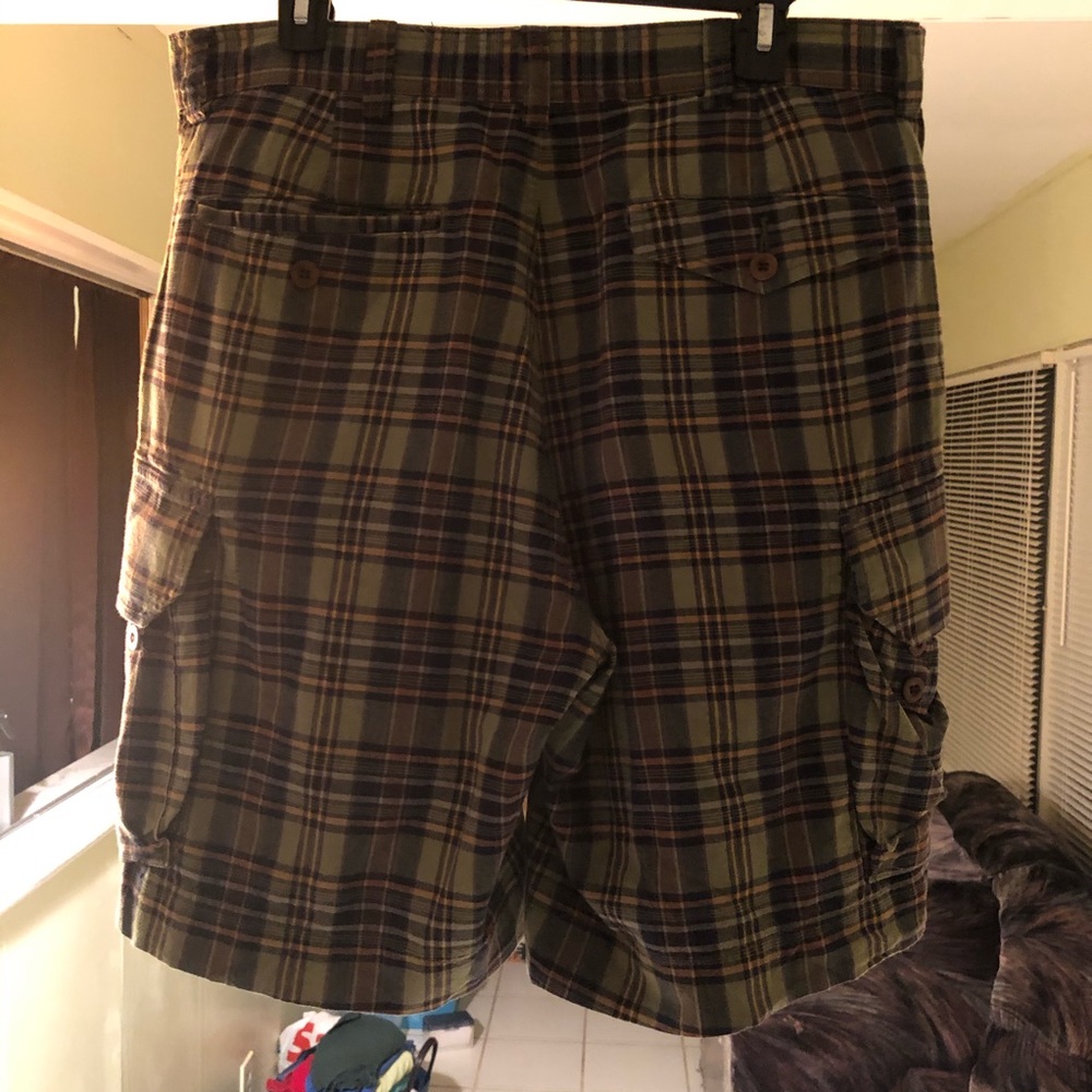 Ralph Lauren Fatigue Green Plaid Polo Cargo shorts